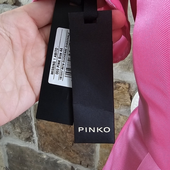 NWT Pinko 8 44 Missing 1 Abito Duchesse Diagonale Dress - Picture 12 of 14